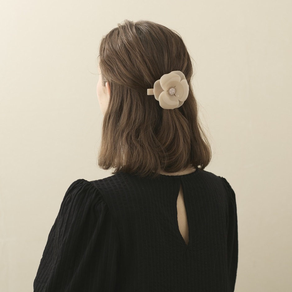 バレッタ (8 cm) / CAMELIA PASTEL｜ALEXANDRE DE PARIS