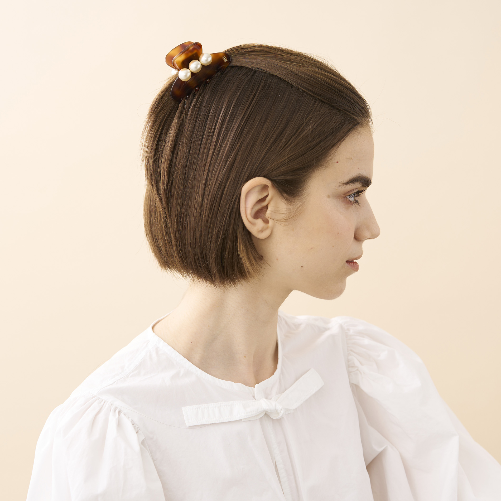 ALEXAXDRE DE PARISのクリップ ヘアクリップ 茶色 ブラウン