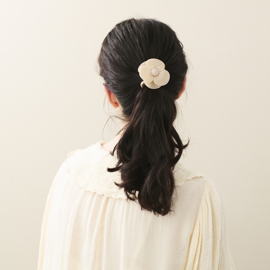 美品♡アレクサンドル ドゥ パリ♡ カメリア ポニー ヘアゴム - ヘアゴム