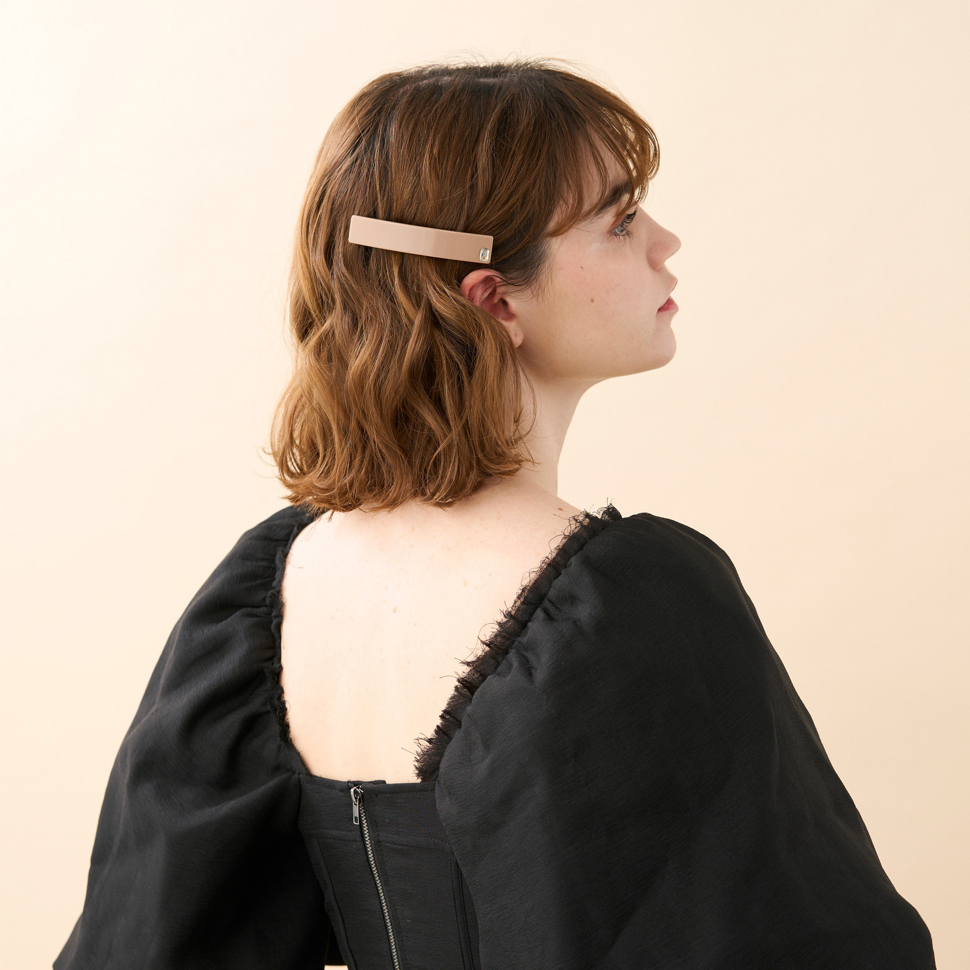 バレッタ (8 cm) 詳細画像 ベージュ(S) 2