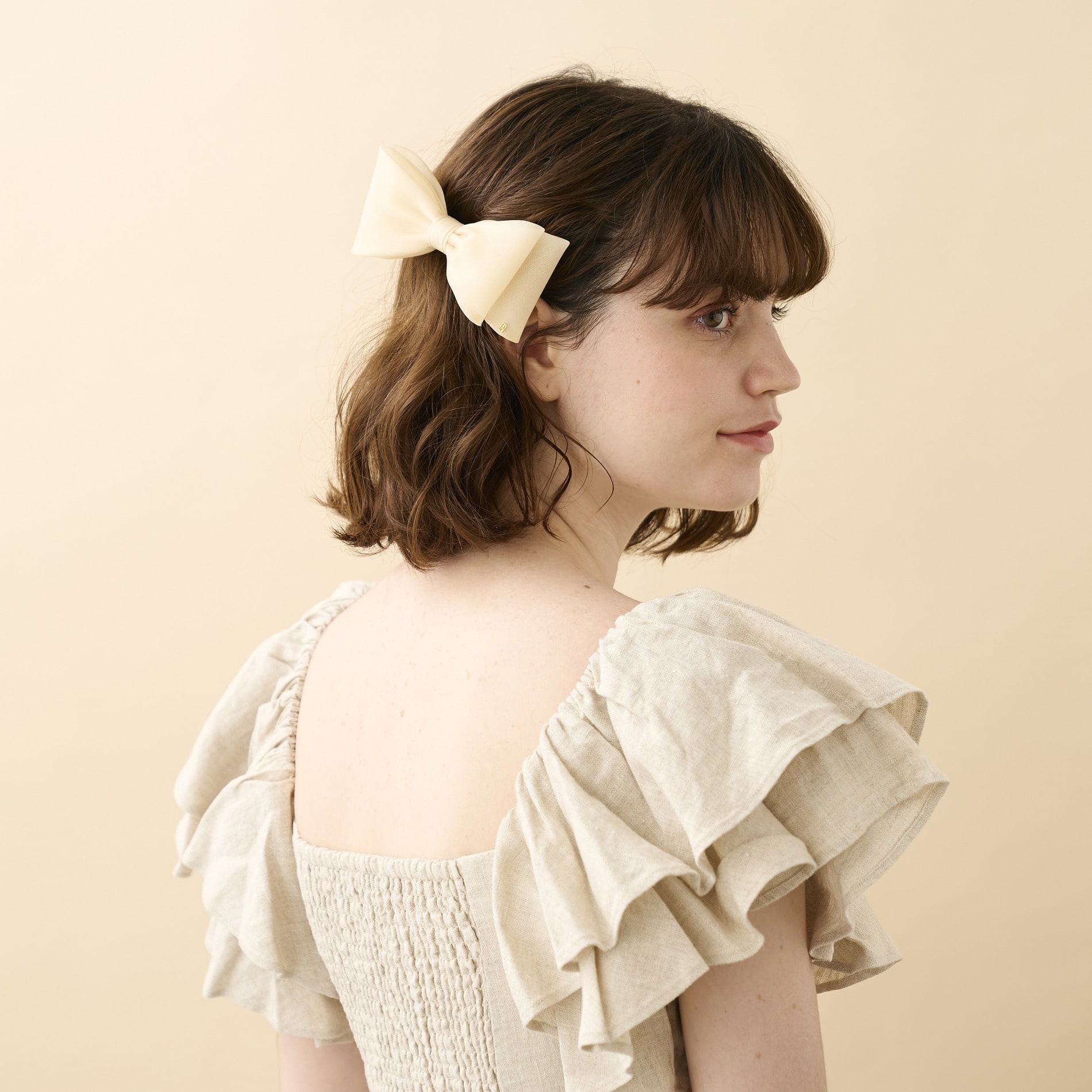 バレッタ (8 cm) 詳細画像 アイボリー(I) 2