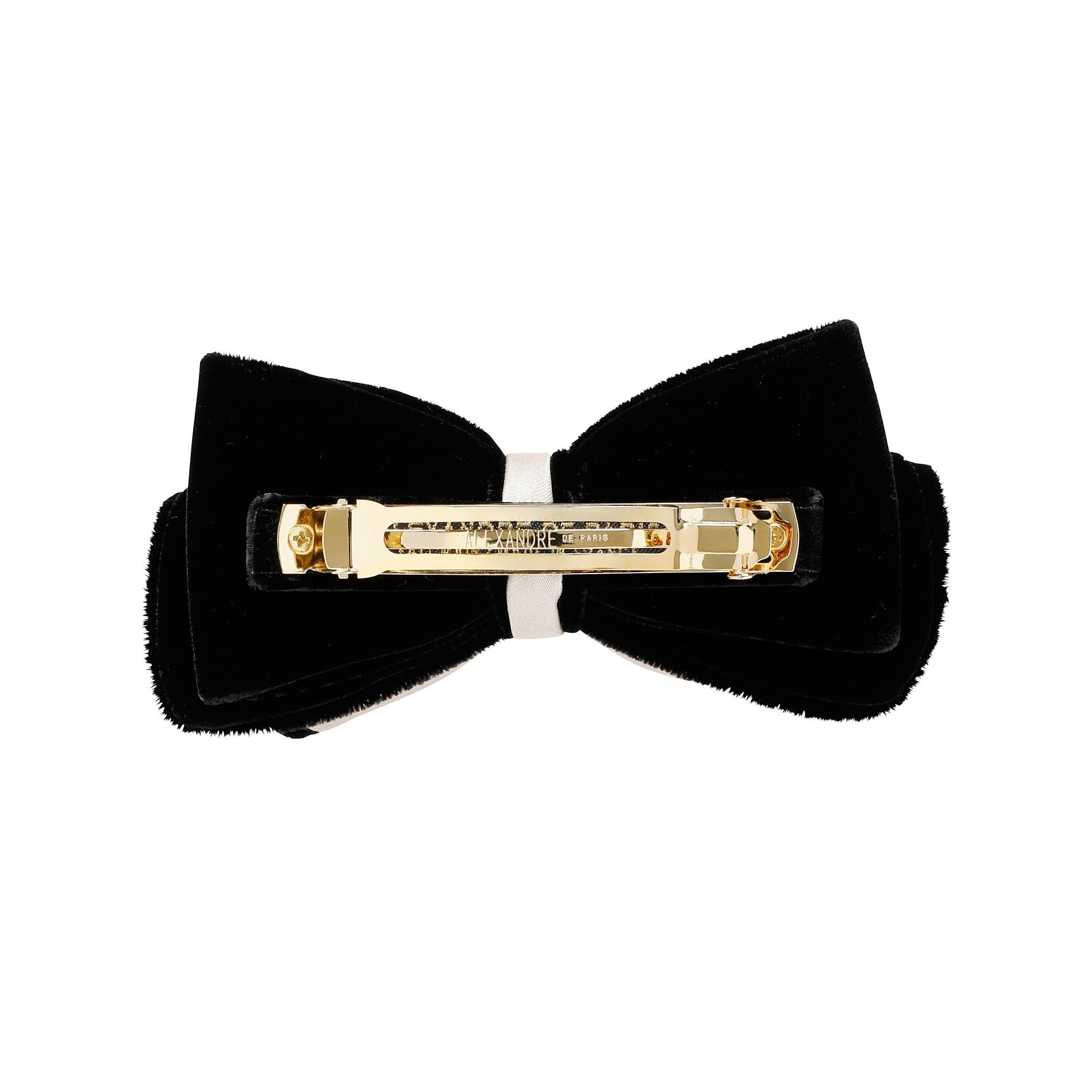 バレッタ (8 cm) 詳細画像 ブラックxベージュ(S) 2