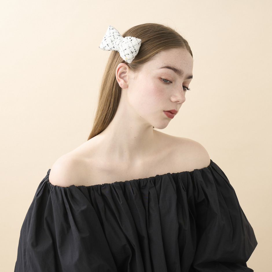 バレッタ (8 cm) 詳細画像 アイボリー(I2) 2