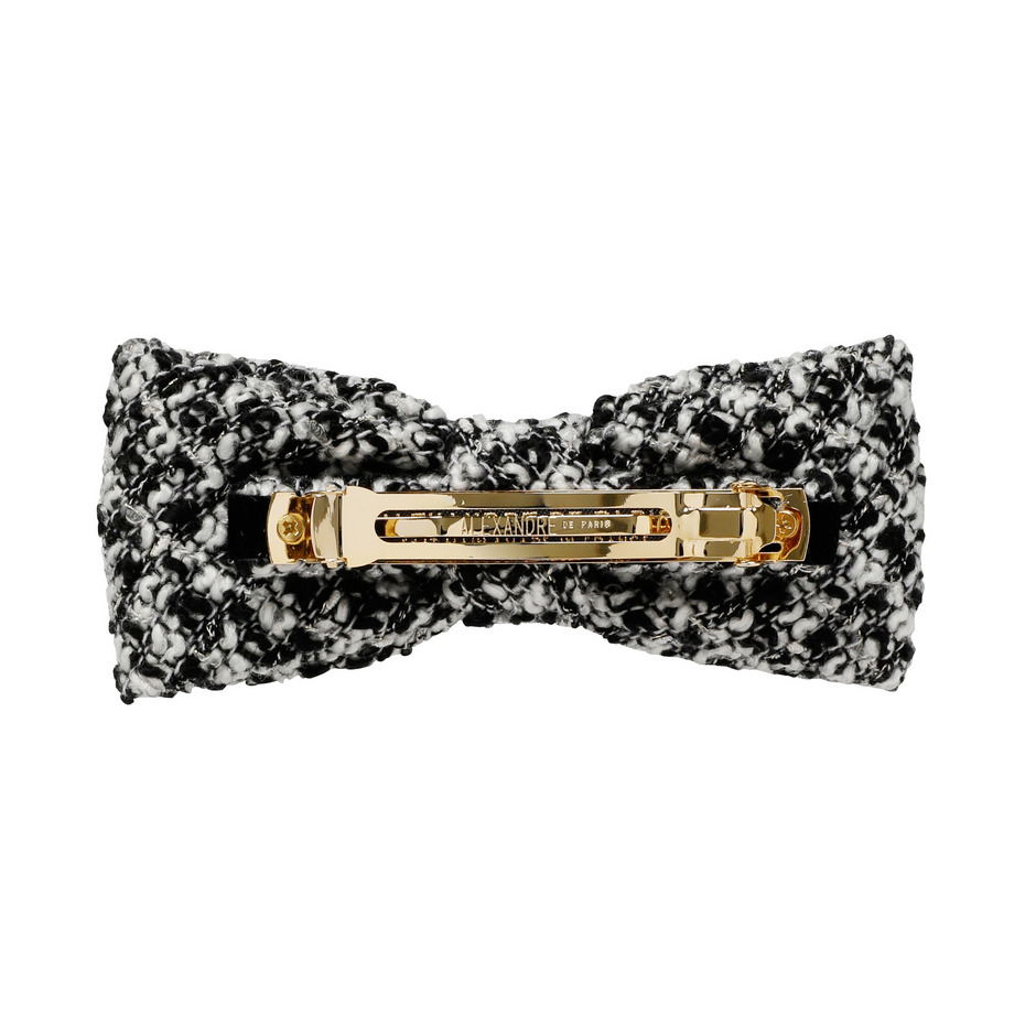 バレッタ (8 cm) 詳細画像 アイボリー&times;ブラック(X) 2