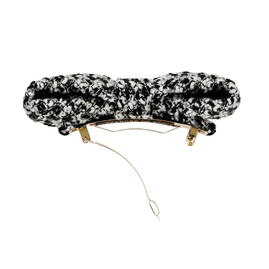 バレッタ (8 cm) 詳細画像 アイボリー&times;ブラック(X) 3