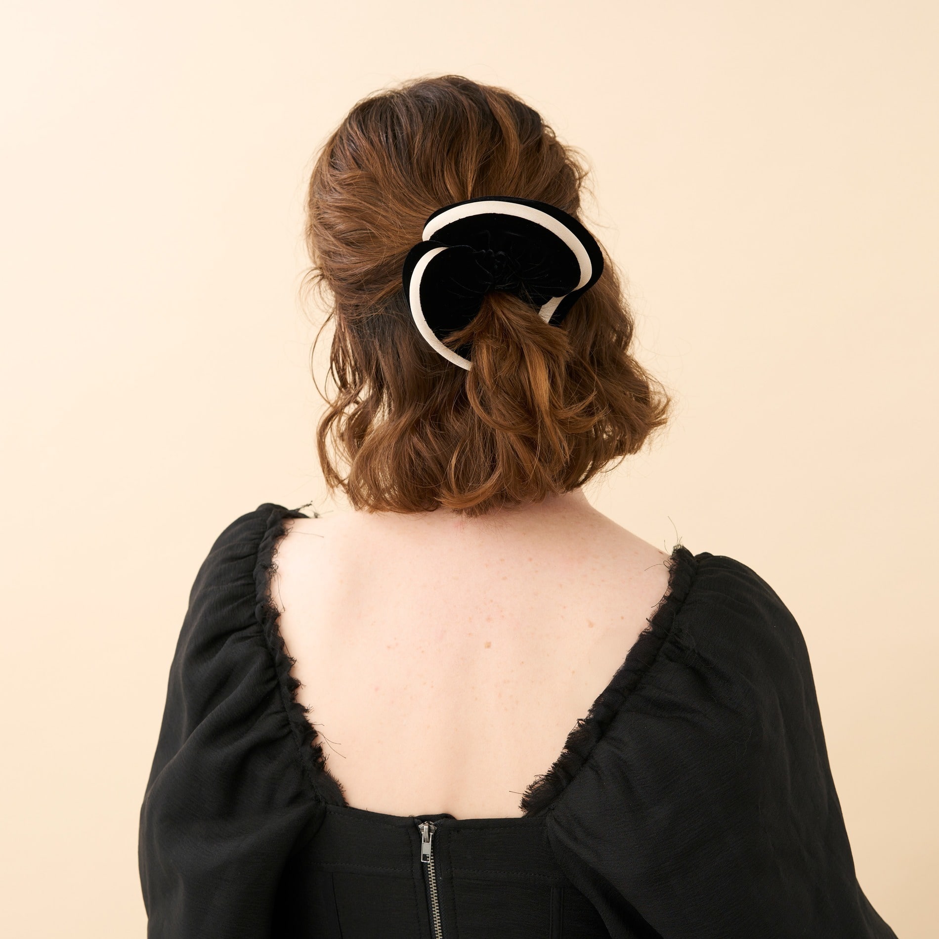 シュシュ 詳細画像 ブラックxベージュ(S) 3