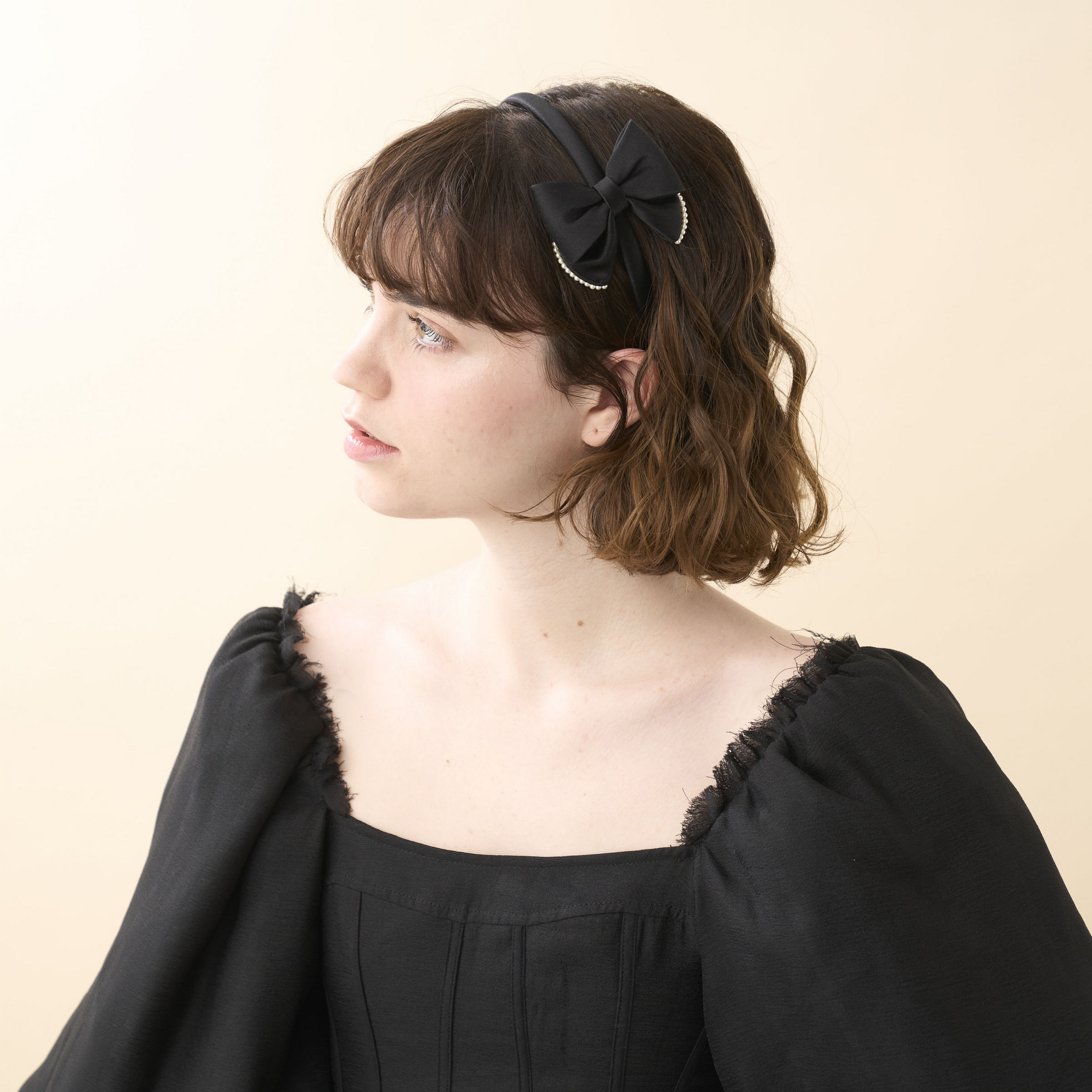 カチューシャ (1 cm) 詳細画像 ブラック(N) 3