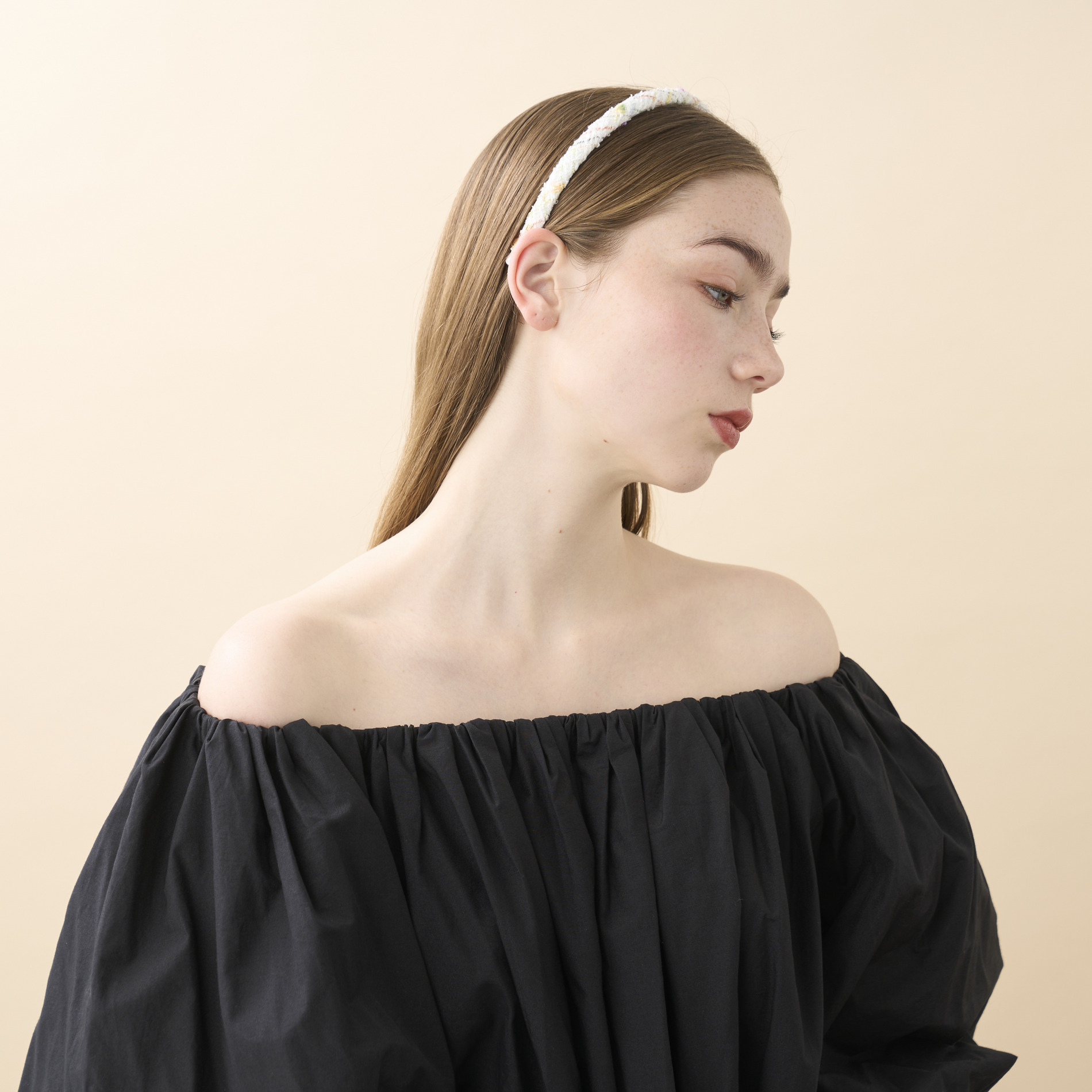 カチューシャ (1 cm) 詳細画像 アイボリー(I1) 4