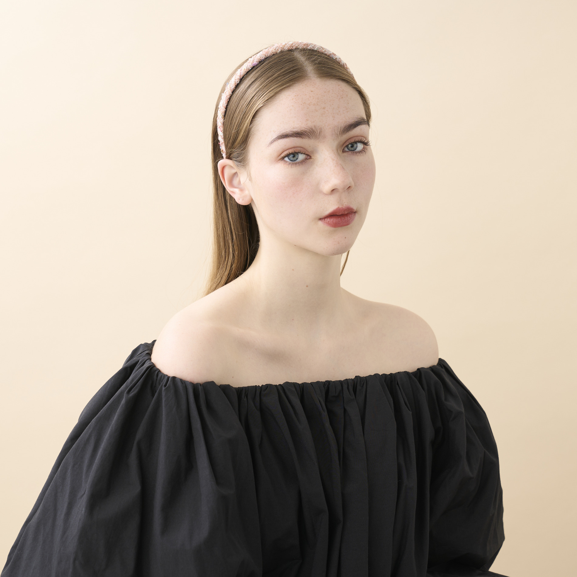 カチューシャ (1 cm) 詳細画像 ピンクベージュ(O) 2