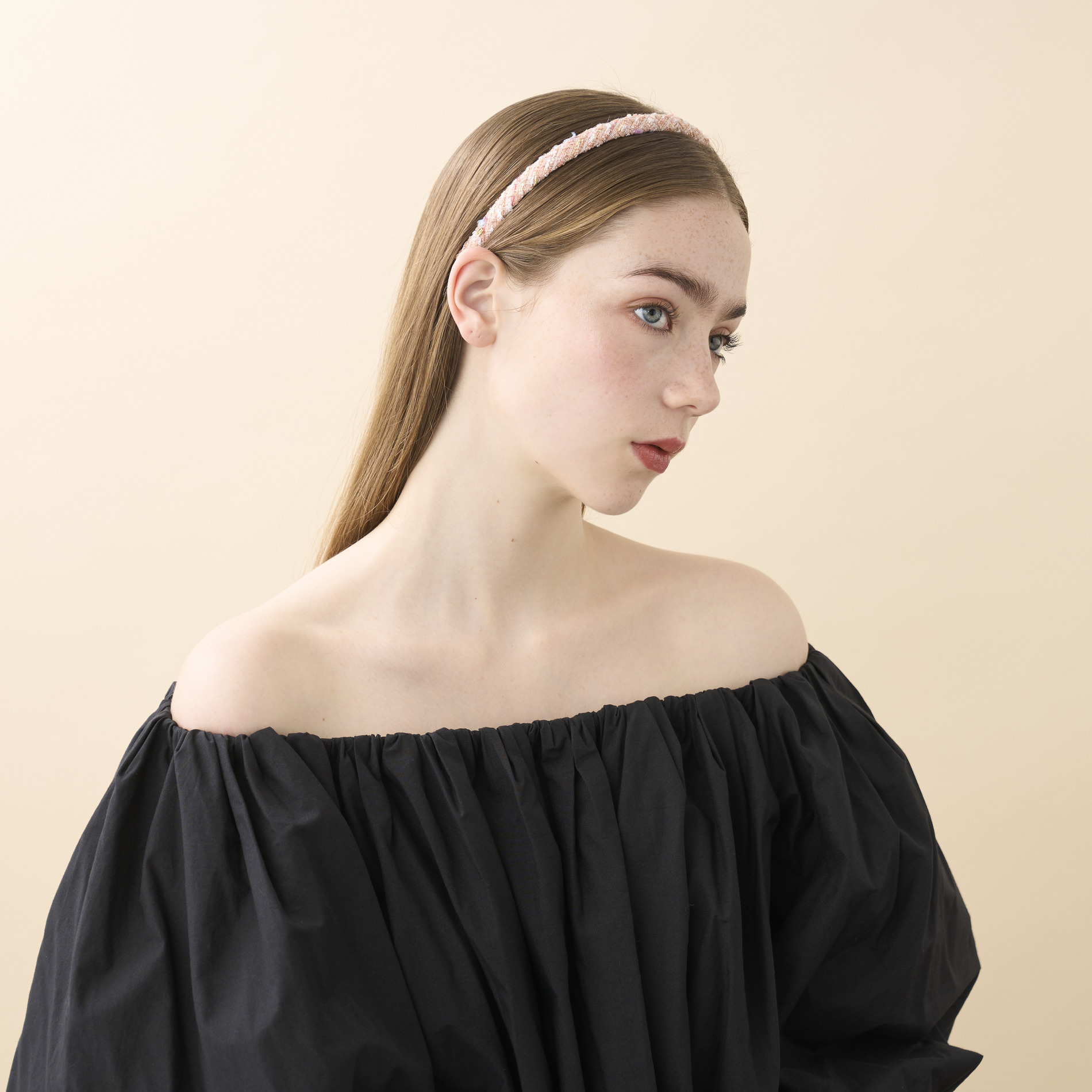 カチューシャ (1 cm) 詳細画像 ピンクベージュ(O) 3