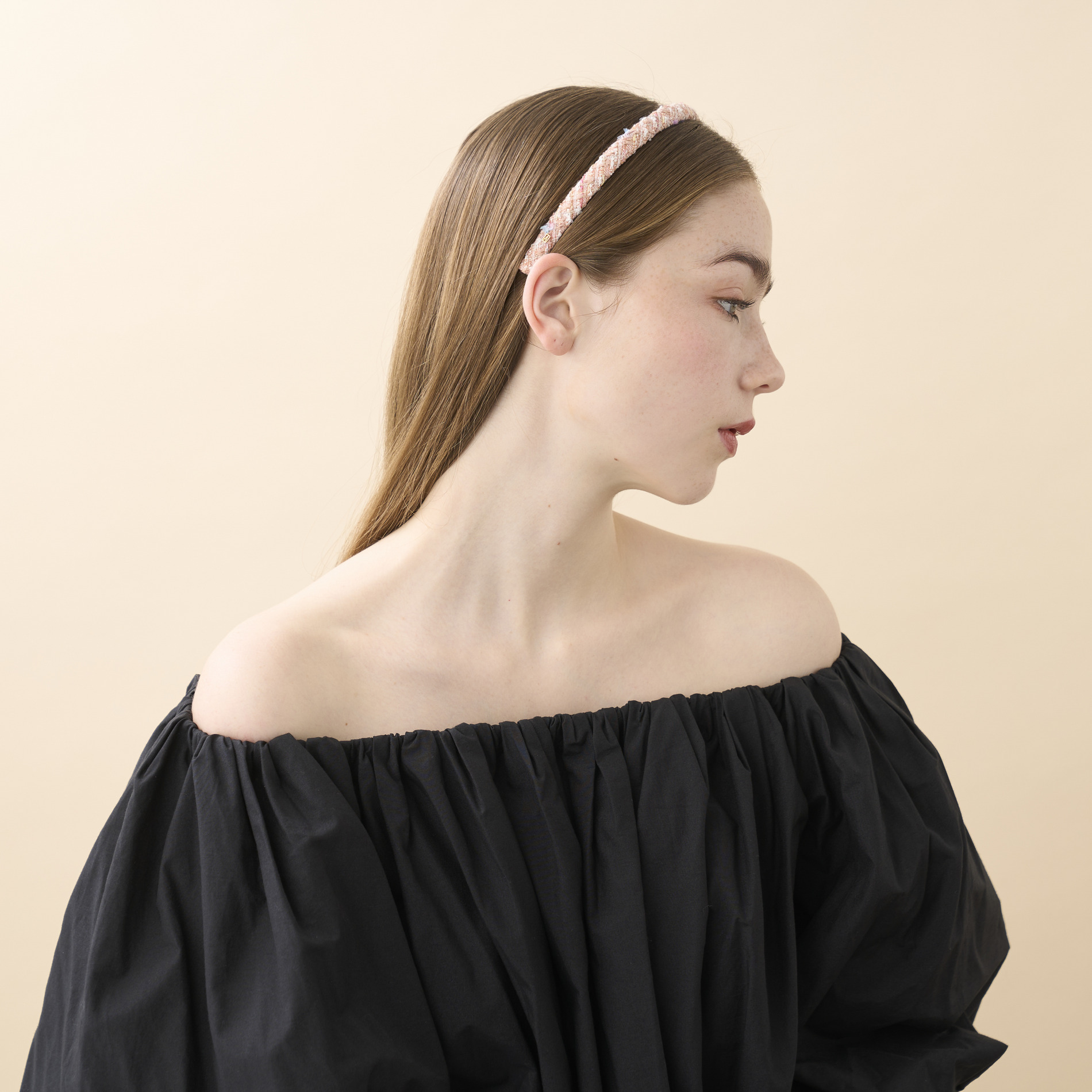 カチューシャ (1 cm) 詳細画像 ピンクベージュ(O) 4